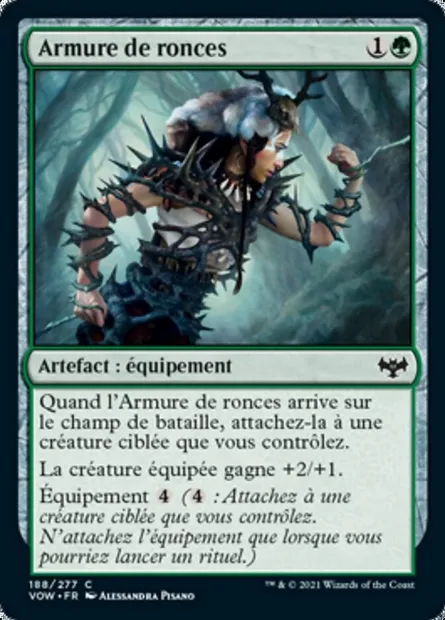 Armure de ronces, carte Magic VOW 188 — extension Innistrad : noce écarlate