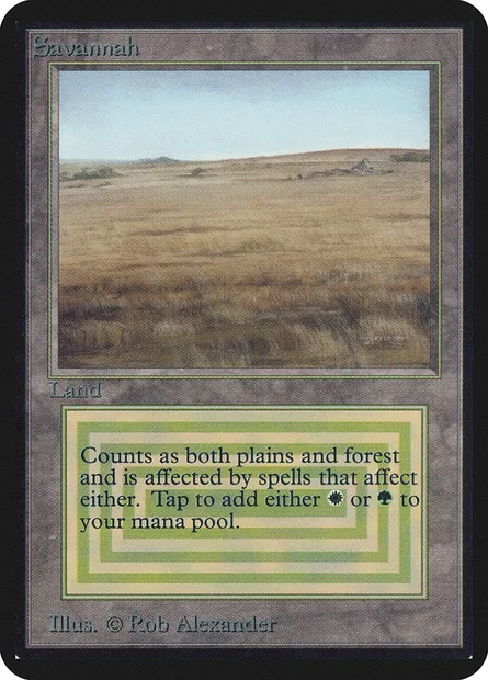 Savane, carte Magic LEA 280 — extension Limited Edition Alpha