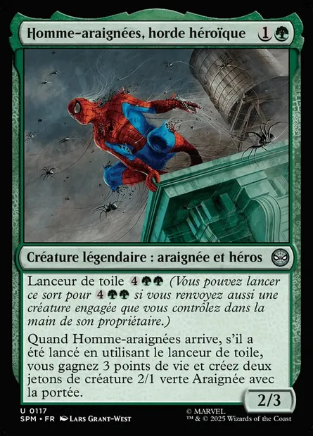Homme-Araignées, horde héroïque, carte Magic SPM 117 — extension Marvel's Spider-Man