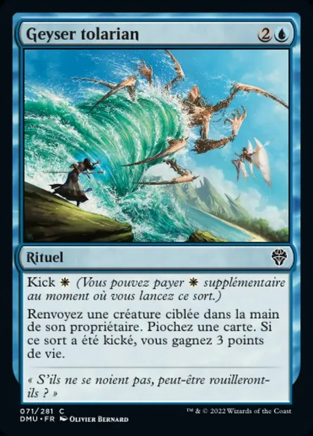 Geyser tolarian, carte Magic DMU 71 — extension Dominaria Uni