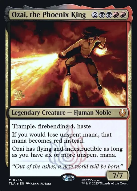 Ozai, the Phoenix King, Magic card PTLA 235s — Avatar: The Last Airbender Promos set