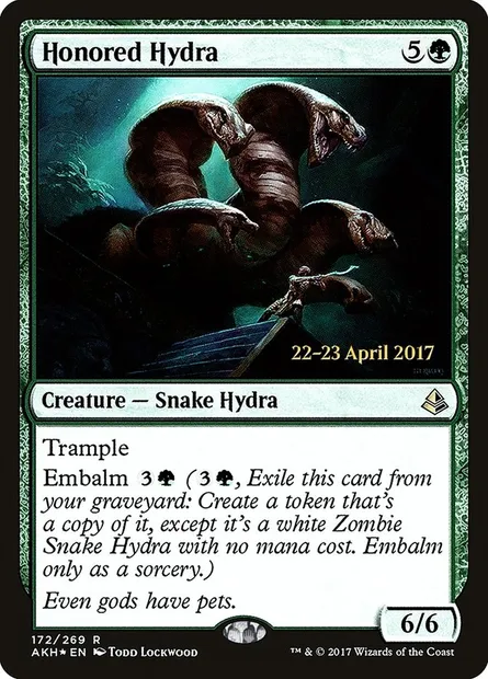 Honored Hydra, Magic card PAKH 172s — Amonkhet Promos set