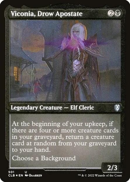 Viconia, Drow Apostate, Magic card CLB 501 — Commander Legends: Battle for Baldur's Gate set