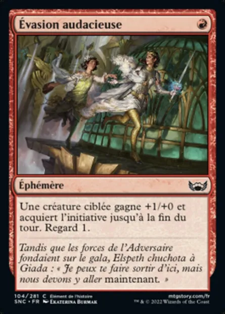 Évasion audacieuse, carte Magic SNC 104 — extension Les rues de la Nouvelle-Capenna