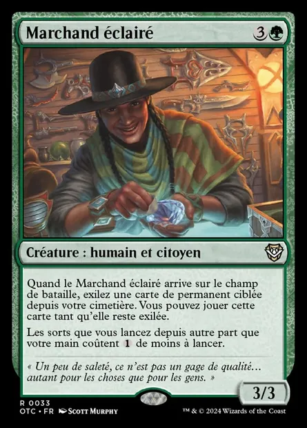Marchand éclairé, carte Magic OTC 33 — extension Outlaws of Thunder Junction Commander