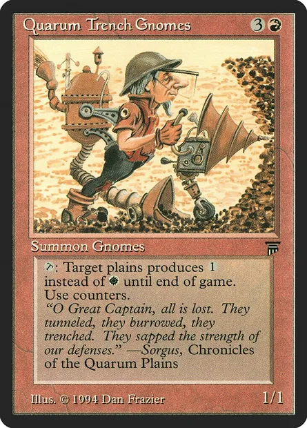 Quarum Trench Gnomes, carte Magic LEG 162 — extension Legends