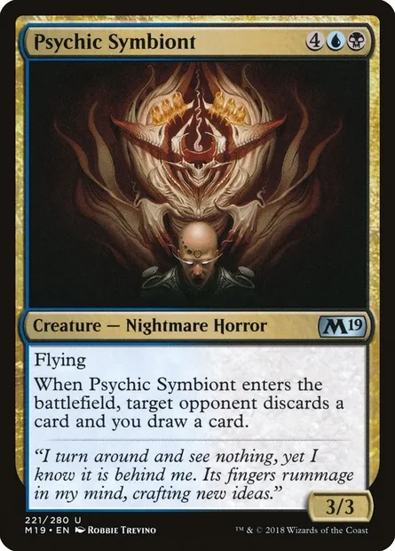 Psychic Symbiont, Magic card M19 221 — Core Set 2019 set