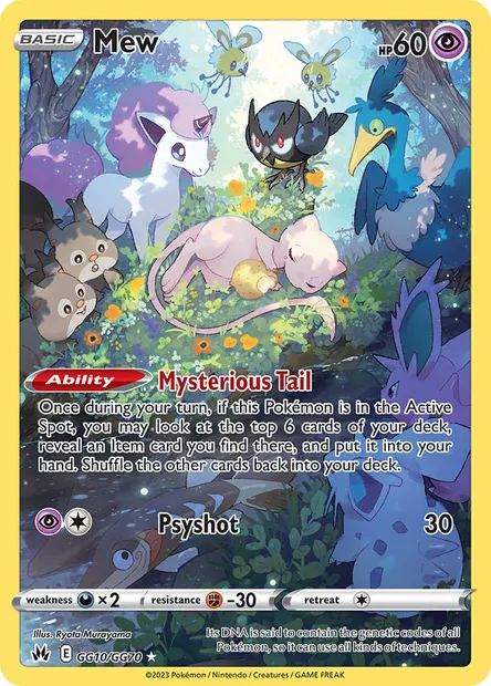 Mew, Pokémon card CRZ GG10 — Crown Zenith set