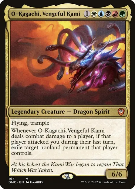 O-Kagachi, Vengeful Kami, Magic card DMC 164 — Dominaria United Commander set