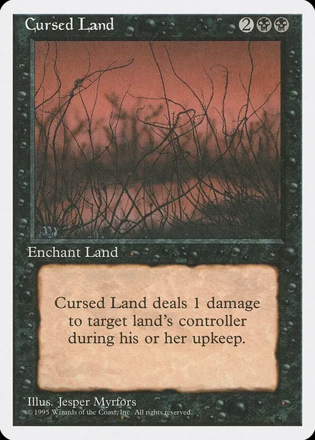 Terrain maudit, carte Magic 4ED 127 — extension Quatrième Edition