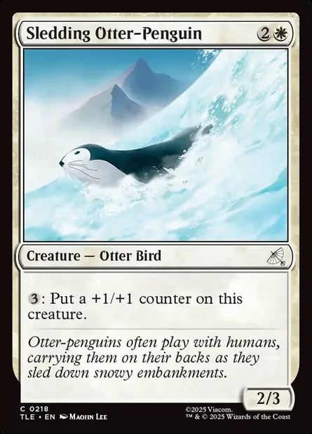 Sledding Otter-Penguin, Magic card TLE 218 — Avatar: The Last Airbender Eternal set