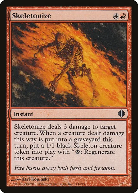 Skeletonize, Magic card ALA 114 — Shards of Alara set