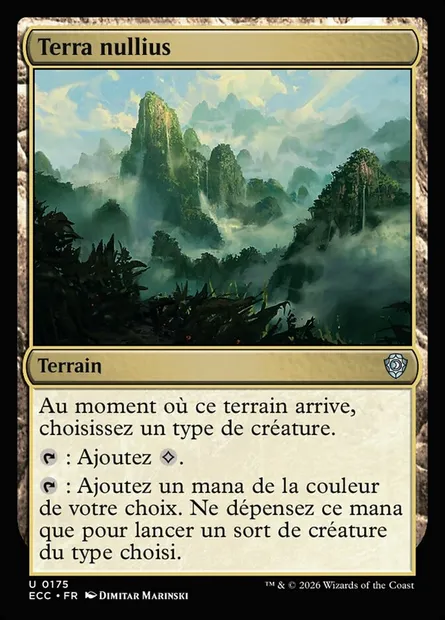 Terra nullius, carte Magic ECC 175 — extension Lorwyn Eclipsed Commander