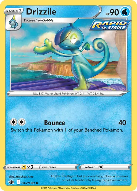 Drizzile, Pokémon card CRE 42 — Chilling Reign set