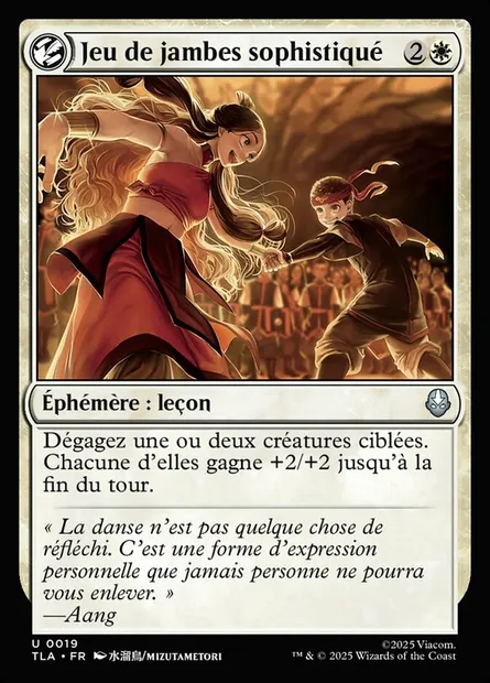 Jeu de jambes sophistiqué, carte Magic TLA 19 — extension Avatar: The Last Airbender