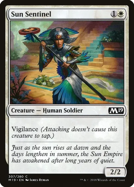 Sun Sentinel, Magic card M19 307 — Core Set 2019 set