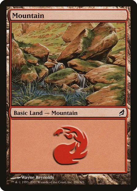 Mountain, Magic card LRW 296 — Lorwyn set