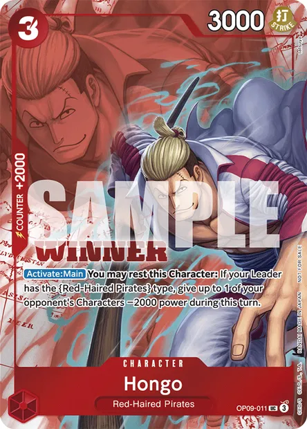 Hongo, One Piece card OP09-011 — EMPERORS IN THE NEW WORLD set