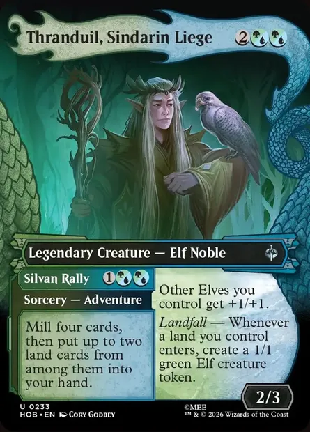 Thranduil, Sindarin Liege // Silvan Rally, Magic card HOB 233 — The Hobbit set