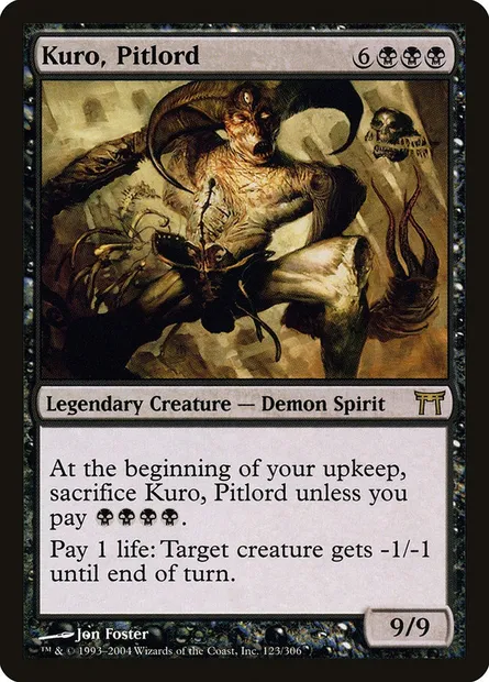 Kuro, Pitlord, Magic card CHK 123 — Champions of Kamigawa set