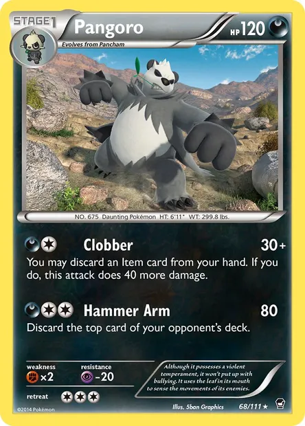 Pangoro, Pokémon card FFI 68 — Furious Fists set