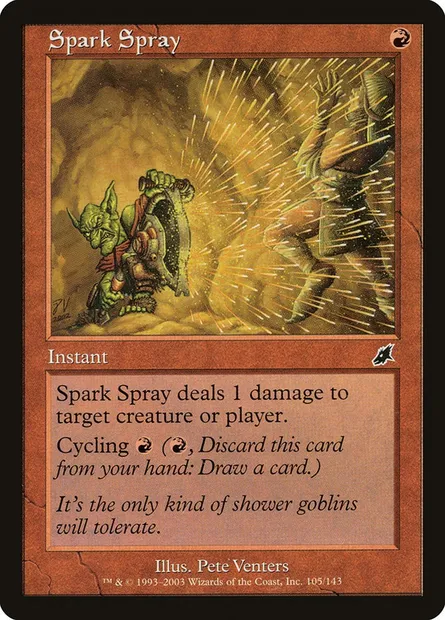 Spark Spray, Magic card SCG 105 — Scourge set
