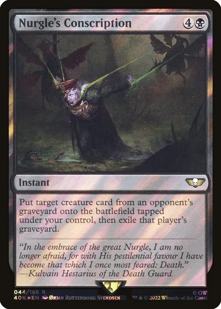 Nurgle's Conscription, Magic card 40K 44★ — Warhammer 40,000 Commander set