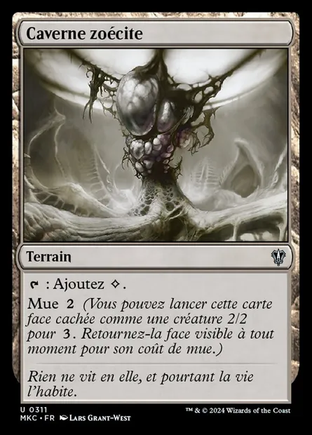Caverne zoécite, carte Magic MKC 311 — extension Murders at Karlov Manor Commander