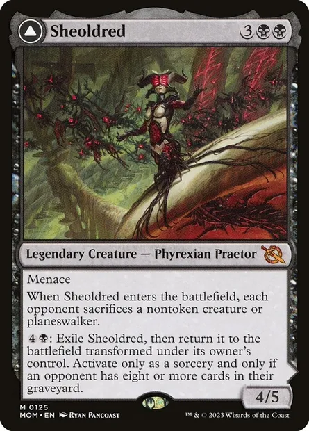 Sheoldred // The True Scriptures, Magic card MOM 125 — March of the Machine set