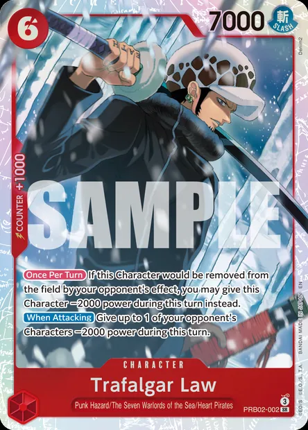 Trafalgar Law, One Piece card PRB02-002 — ONE PIECE CARD THE BEST vol.2 set