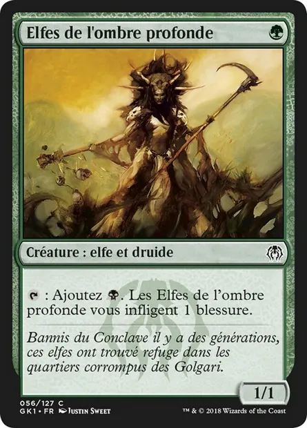 Elfes de l'ombre profonde, carte Magic GK1 56 — extension GRN Guild Kit