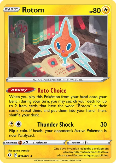 Rotom, Pokémon card SHF 34 — Shining Fates set