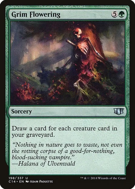 Grim Flowering, Magic card C14 198 — Commander 2014 set