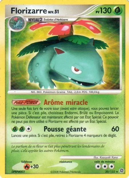 Florizarre, carte Pokémon SW 20 — extension Merveilles Secrètes