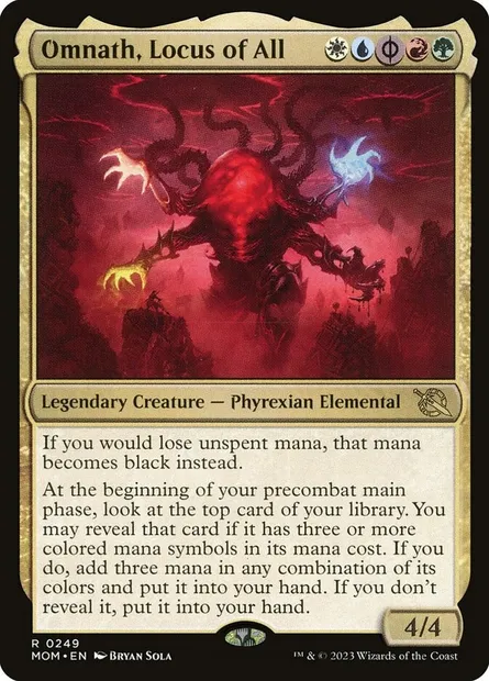 Omnath, Locus of All, Magic card MOM 249 — March of the Machine set