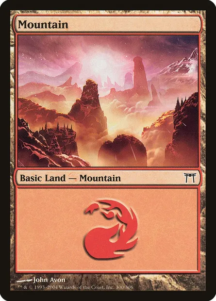 Montagne, carte Magic CHK 300 — extension Guerriers de Kamigawa