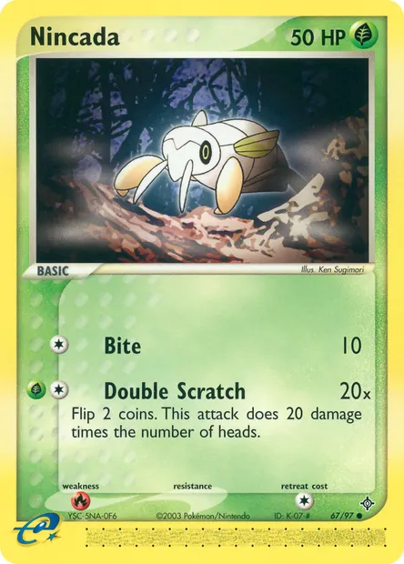 Nincada, Pokémon card DR 67 — Dragon set