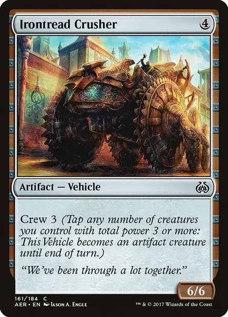 Irontread Crusher, Magic card AER 161 — Aether Revolt set