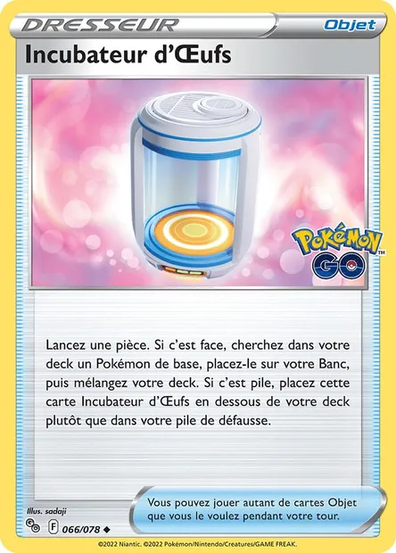 Incubateur d'Œufs, carte Pokémon PGO 066 — extension Pokémon GO