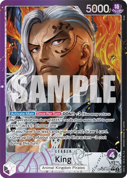 King, One Piece card OP08-057 — TWO LEGENDS set