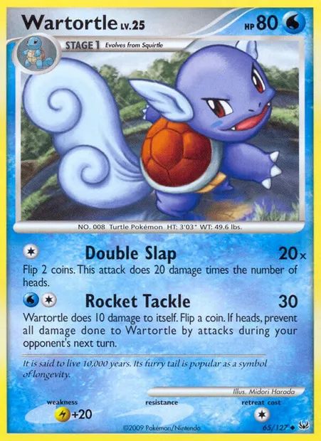 Wartortle, Pokémon card PL 65 — Platinum set