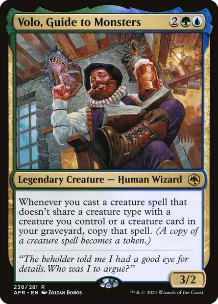Volo, guide des monstres, carte Magic PAFR 238p — extension Adventures in the Forgotten Realms Promos