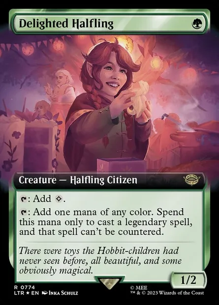 Delighted Halfling, Magic card LTR 774 — The Lord of the Rings: Tales of Middle-earth set