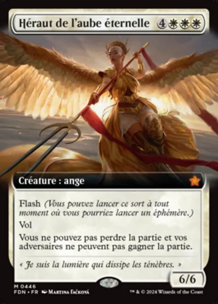 Héraut de l'aube éternelle, carte Magic FDN 446 — extension Foundations