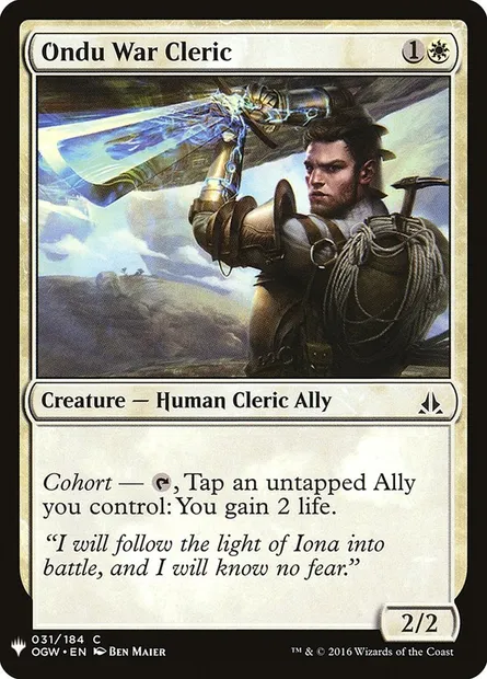Clerc de guerre du Ondou, carte Magic PLST OGW-31 — extension The List
