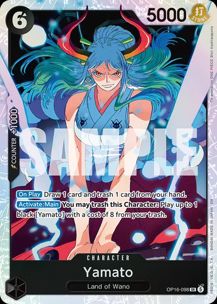 Yamato, One Piece card OP16-098 — THE TIME OF BATTLE set