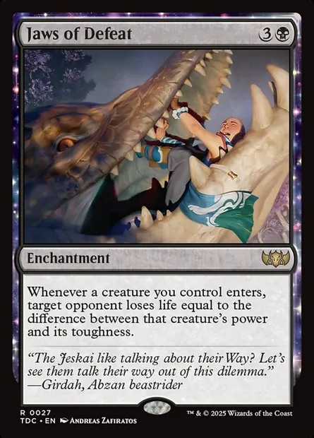 Jaws of Defeat, Magic card TDC 27 — Tarkir: Dragonstorm Commander set