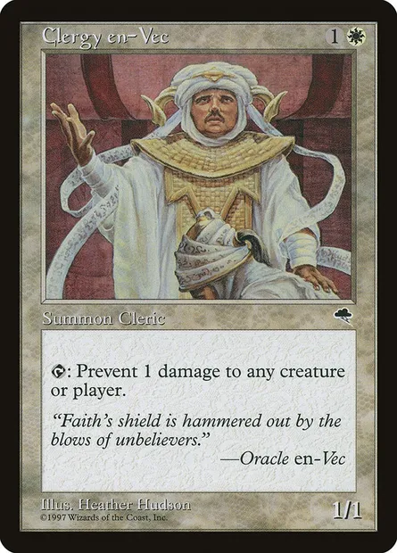 Clergé en-Vec, carte Magic TMP 14 — extension Tempête