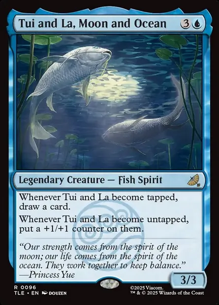 Tui and La, Moon and Ocean, Magic card TLE 96 — Avatar: The Last Airbender Eternal set