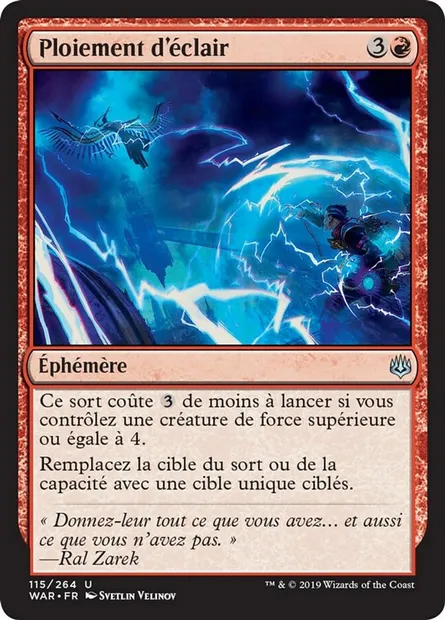 Ploiement d'éclair, carte Magic WAR 115 — extension La guerre des Planeswalkers